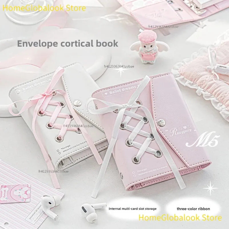 Tragbares DIY-Scrapbook, Kawaii-Notizbuch, lose Blätter, Ballett-Planer, Notizbuch, Füllpapier, Bandage-Design, Schulagenda