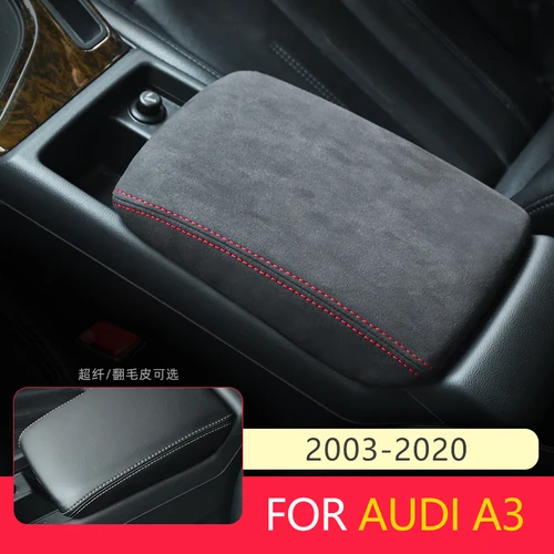 Para Audi A3 8P accesorios 2003-2012 2013-2016 2017-2019 2020 8V S3 cubierta protectora Interior para compartimento central de coche caja de reposabrazos