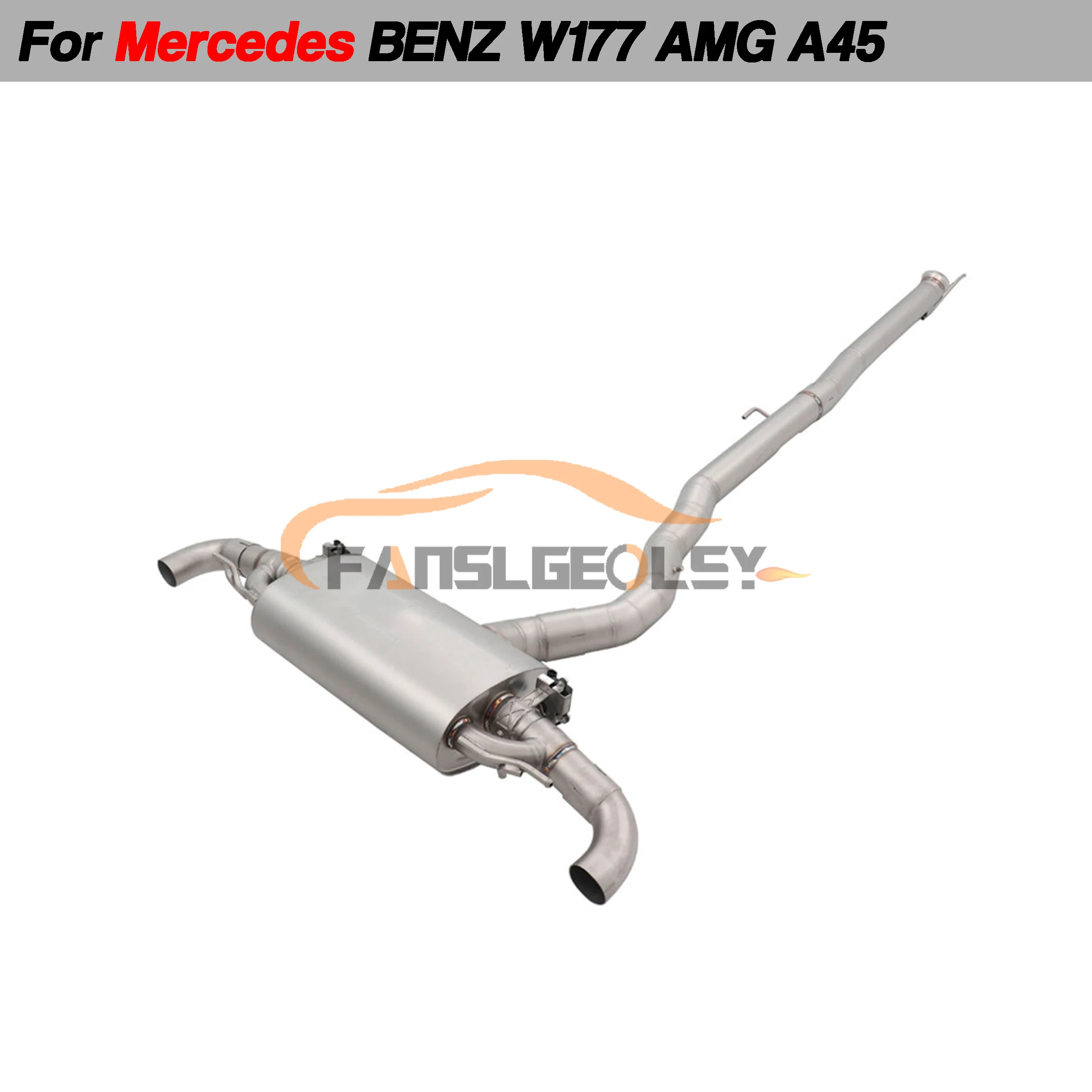 For Mercedes-benz A45 CLA45 AMG W177 Steel Catback Performance Exhaust System Valve With Muffler Tuning exhaust assembly