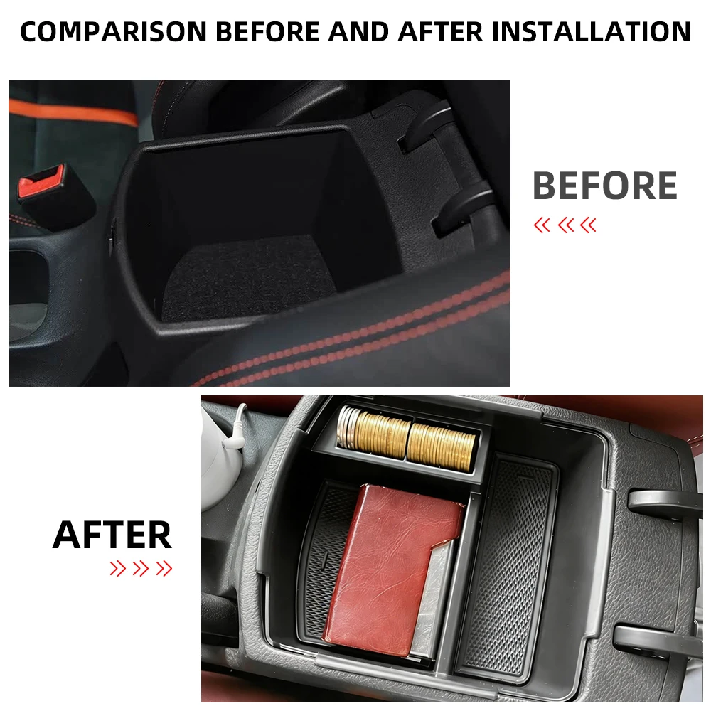 Car Armrest Storage Box Tray for KIA SELTOS 2020 - 2023 2024 Center Console Organizer Holder Case Container Plate Accessories