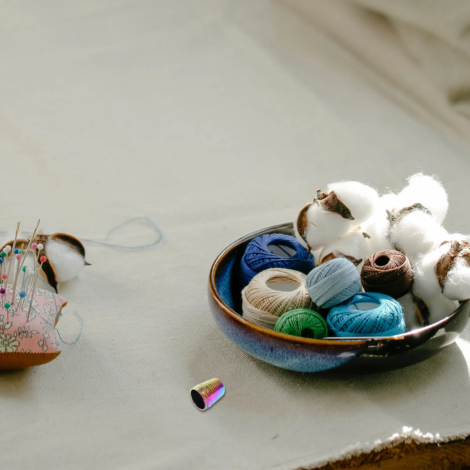 4 قطعة الكشتبانات الخياطة اليدوية المعدنية النحاس إصبع حامي نونسليب اللحف التطريز الحياكة الاكسسوارات الحرفية