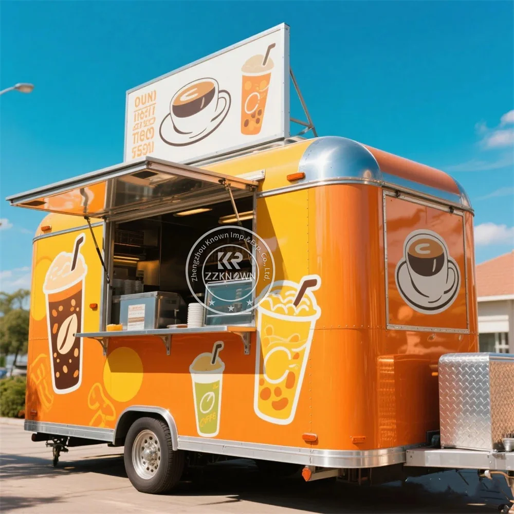 

Food Truck Trailer Bakery Mobile Bbq Grill Trailer Street Mobile Kitchen Fast Food Trailer With Fully Equipped