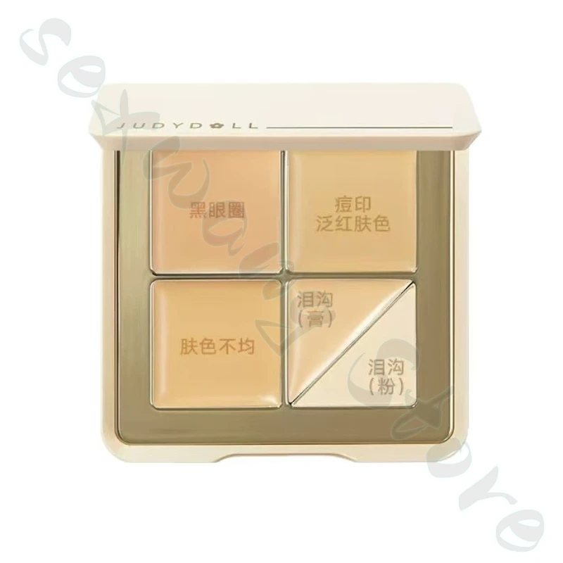 La piastra correttore a cinque colori Judydoll idrata le segni dell'acne delle occhiaie senza correttore illuminante per contorno in polvere di macchie