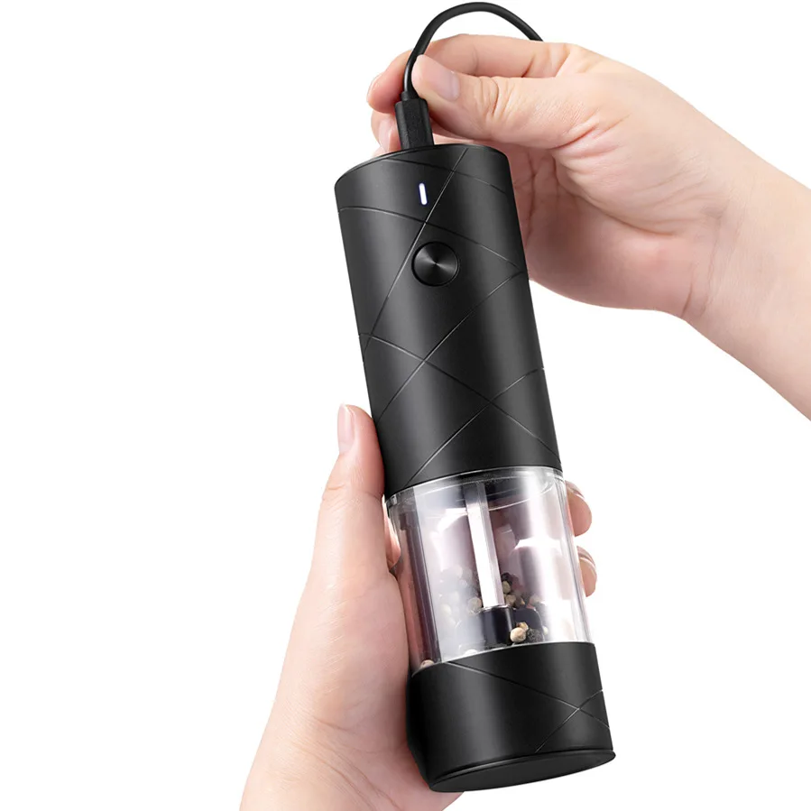 Rechargeable pepper grinder electric rose salt pepper grinder household small wireless automatic pepper grinder