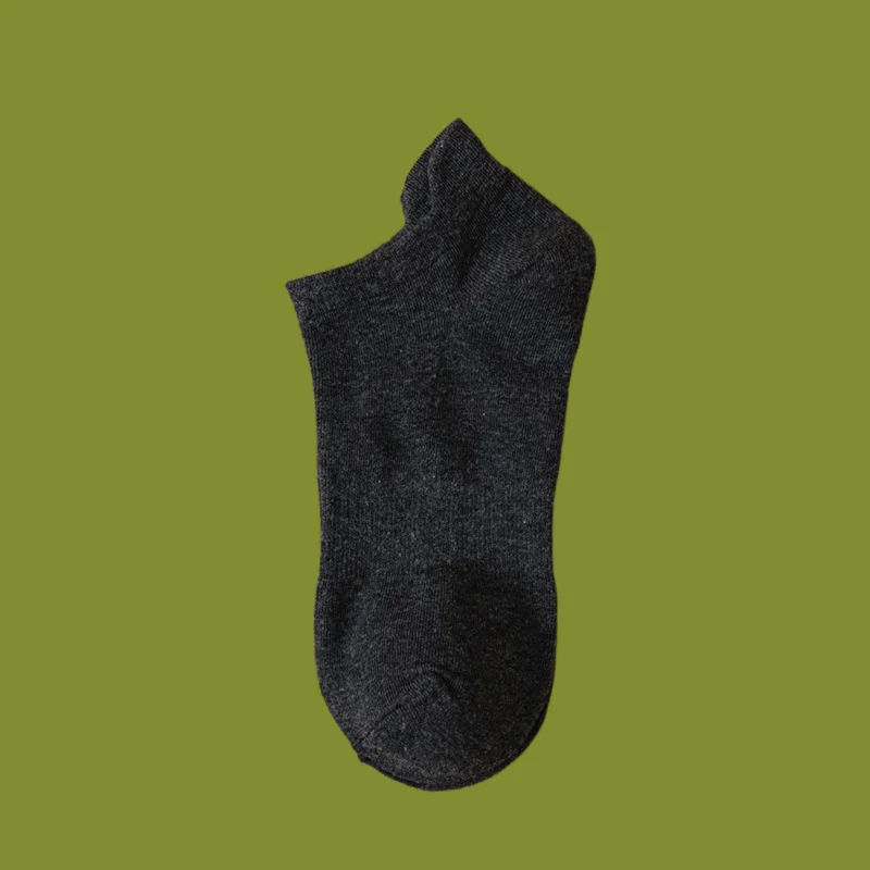 Chaussettes basses en coton absorbant la sueur pour hommes, bouche peu profonde, chaussettes d'été fines, chaussettes monochromes pour documents, nouvelle mode, 2/5 paires