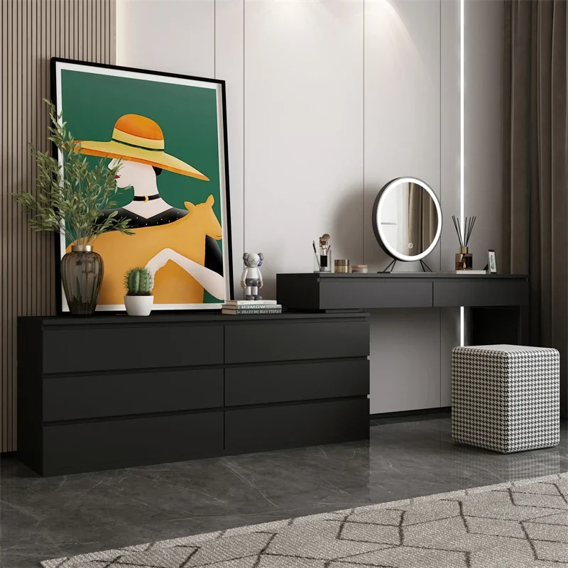 Modern Minimalist Dressing Table Bedroom Luxury Storage Mirror Dressing Table Drawer Girls Penteadeira Para Quarto Furniture