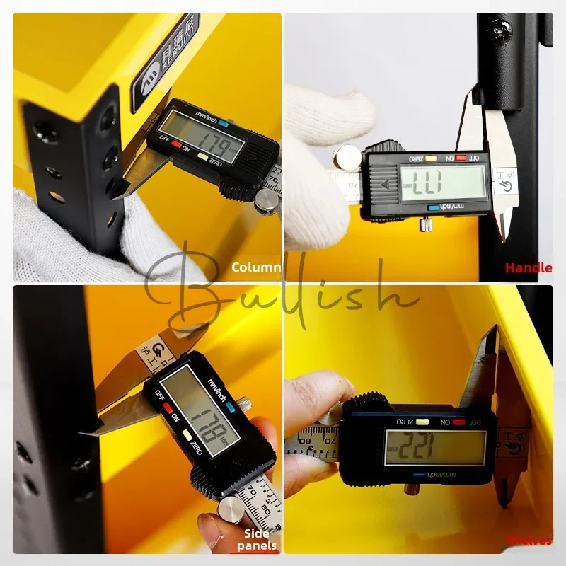 Workshop maintenance Steel tool trolley Drawer type removable three-layer trolley