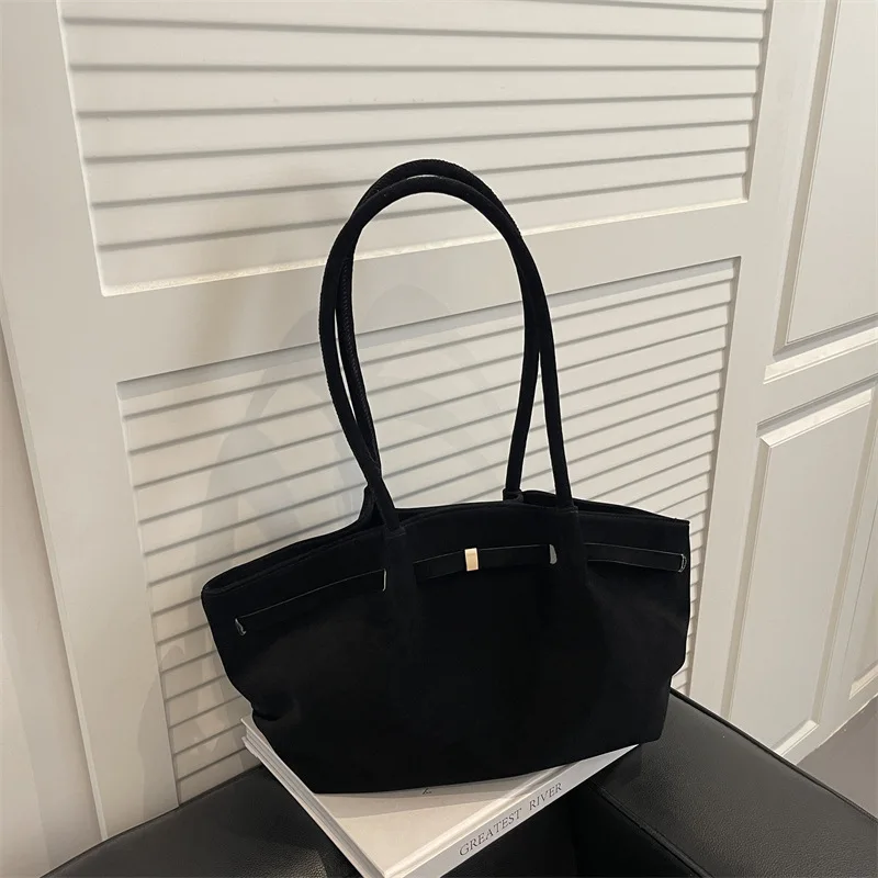 Vintage Wildleder-Schultertasche für Damen, minimalistische Tragetasche mit großem Fassungsvermögen, Retro-Schulterhandtasche für den täglichen Gebrauch und Reisen. – Detail 20