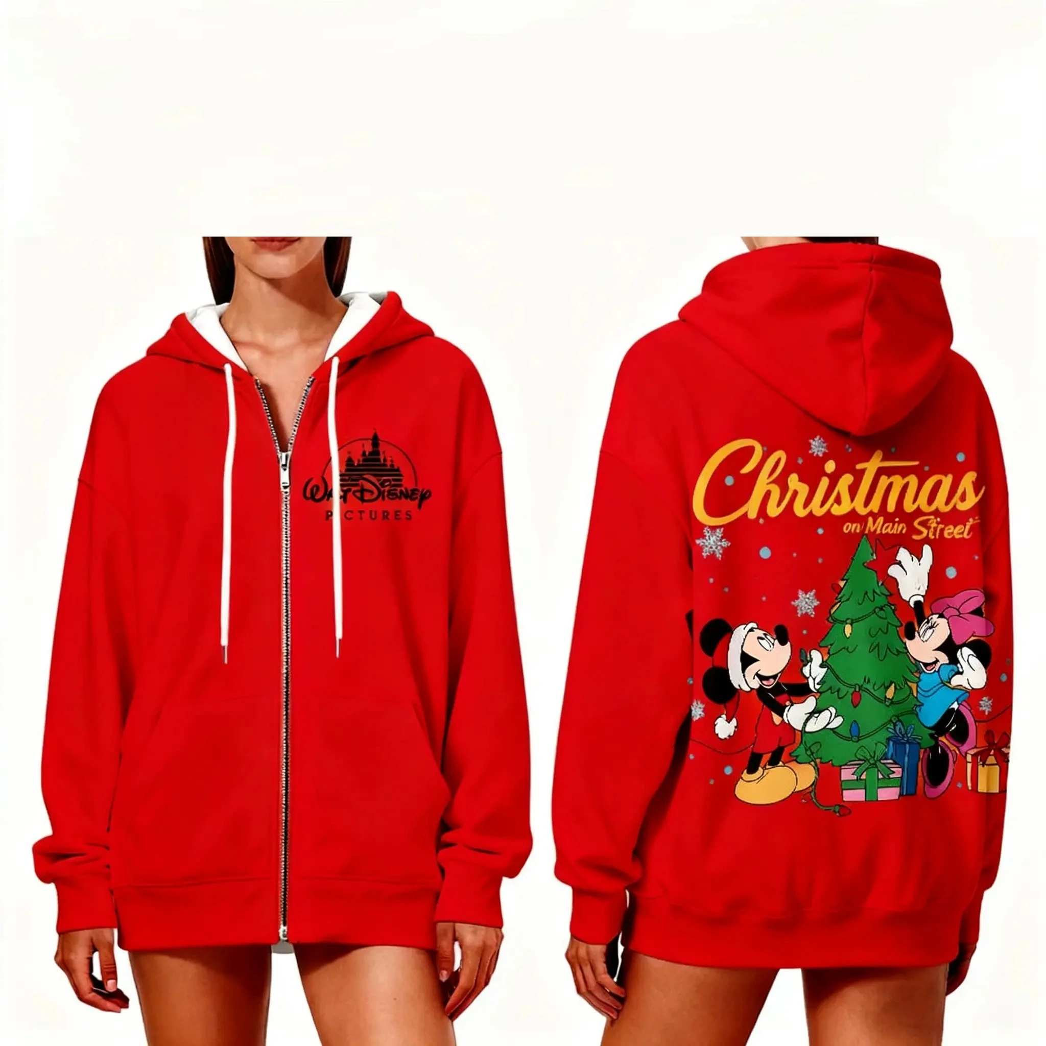 

Disney Women's Stitch Printed Hoodie Autumn Winter Fashion Streetwear Long Sleeve Casual Sweatshirt for Daily Outdoor