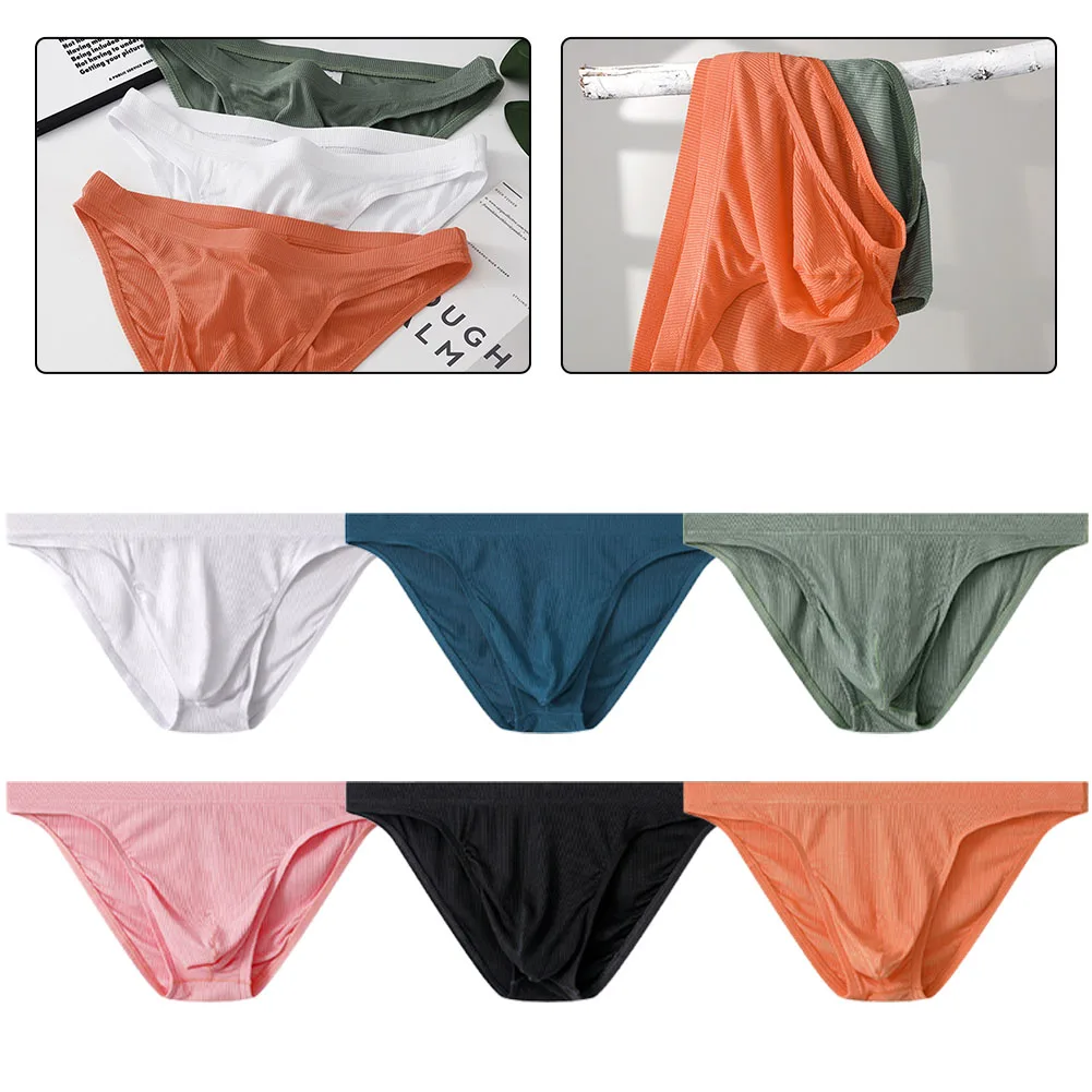 Cuecas respiráveis masculinas sexy biquíni para conforto diário ajuste confortável comprimento regular cor sólida adequado para todas as estações