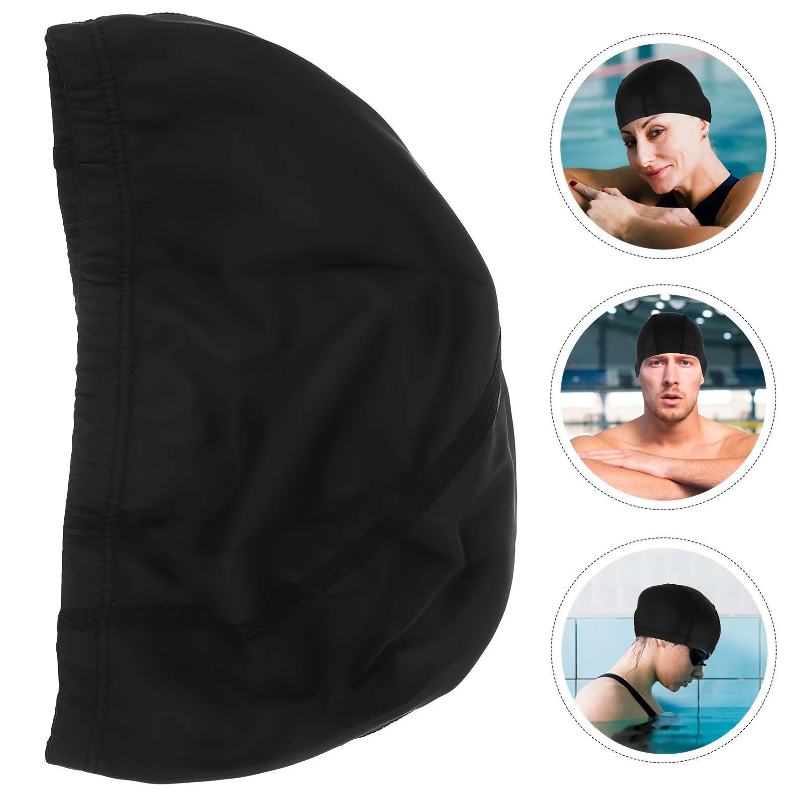 

Swimming Hat for Adults PU Swim Cap Water Caps for Long Thick Curly Hair Men Women Swimming Cap Swim Hats Pool Hats