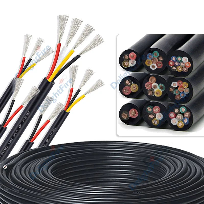 

10 9 8 7 6 5 4 3 2 Core Sheathed Wire 28 26 24 22 20 18AWG Speaker Wire Multi Core Electrical Cable For LED Strip Automotive