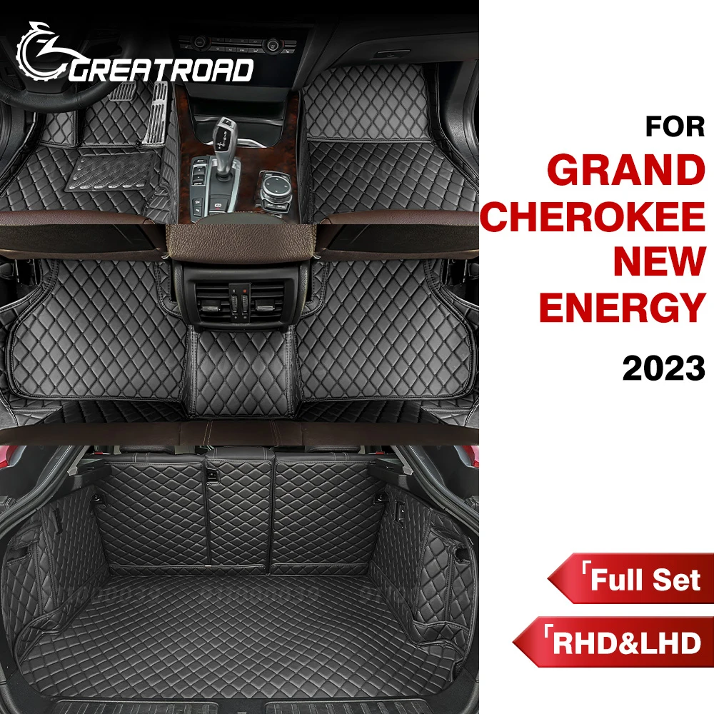 

Автомобильные коврики и коврики для багажника для Jeep Grand Cherokee New Energy 2023, оригинальные автомобильные коврики для ног, автомобильный коврик, аксессуары для интерьера