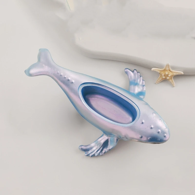 Fashionable Sturdy Silicone Whale Themed Mold for Plaster Decoration and Scented Making Home Decoration N2UE