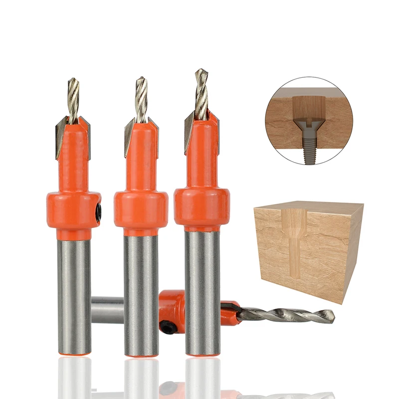 Holz-Senkfräser-Set, HSS-Schneidwerkzeug mit 8mm Schaft für Holzbearbeitung – Detail 9