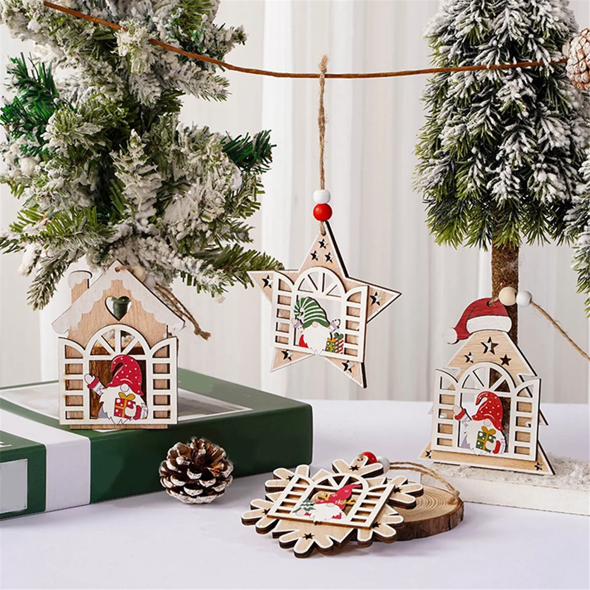 

Christmas Pendant Wood Tags Christmas Deco Christmas Hanging Ornament