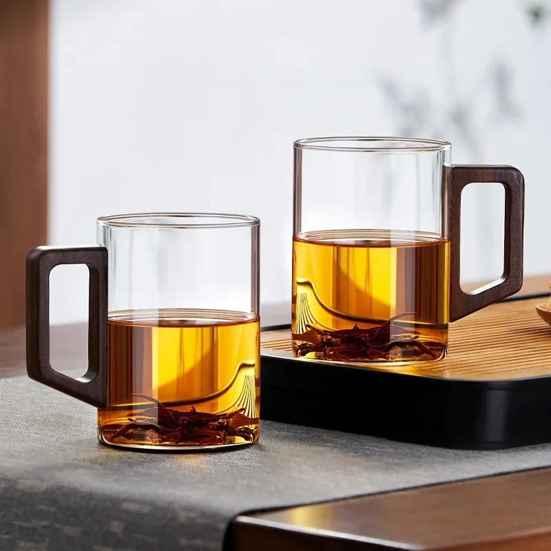

6Pcs high borosilicate glass large capacity home living room high temperature resistant teacup office hospitality