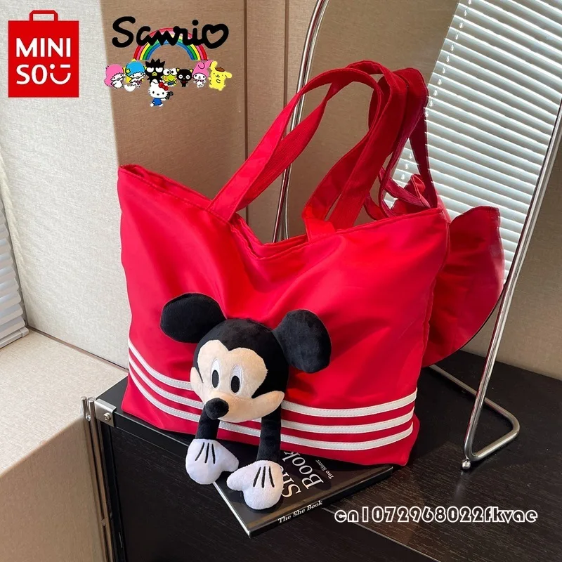 Bolso de muñeca de Mickey para mujer, bolso de hombro clásico y versátil de gran capacidad, de alta calidad, a la moda, novedad de 2024