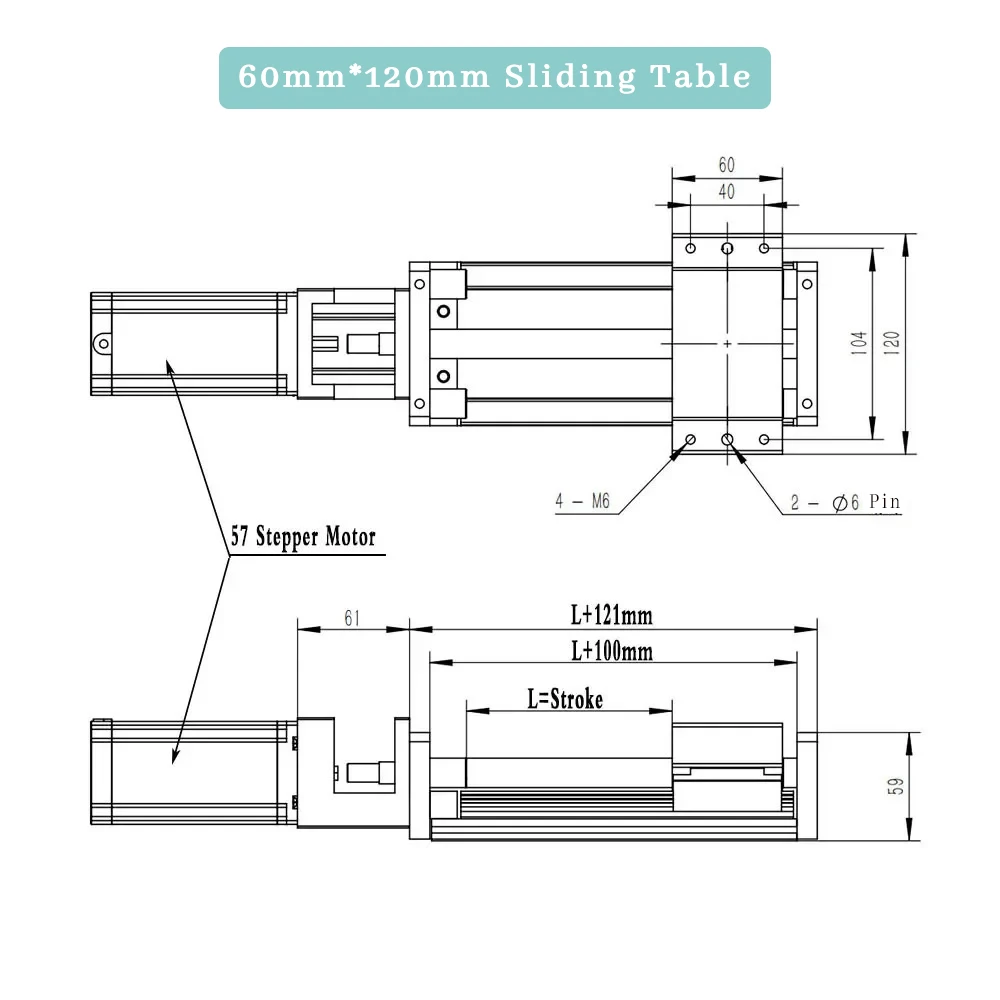 Linear Rail Guide 100~1000mm Stroke SFU1605/1610 Ballscrew 1.2/2/3Nm Nema 23 Stepper Motor Drive Kits 2X15mm Linear Guide HGR15