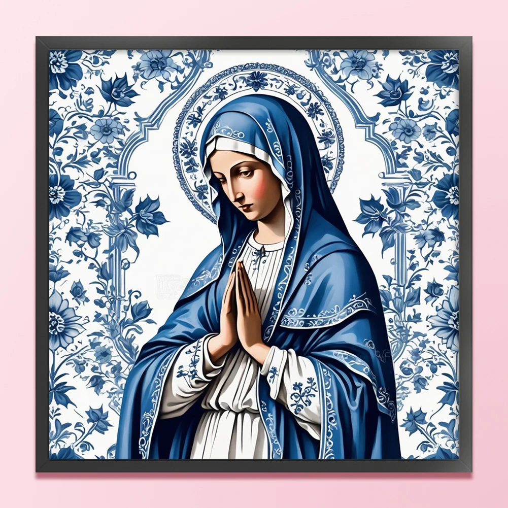 

Полная вышивка хлопчатобумажной нить 14CT с принтом Мэри набор для вышивки крестом 40x40 см