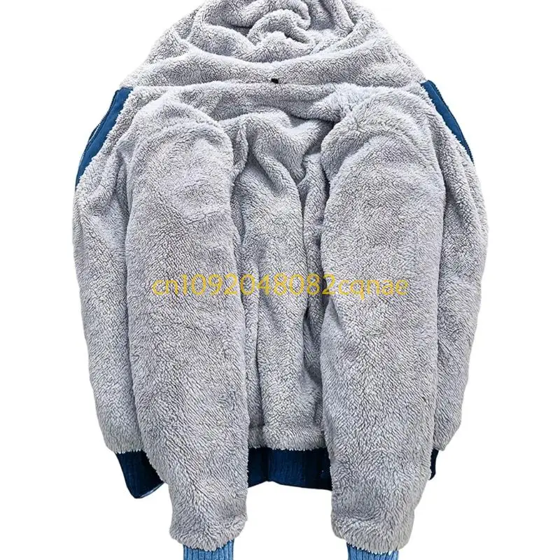 Men's Thick Fleece Lined Long Sleeve Hoodie Outerwear Full Zip Thermal Sweatshirt with Pockets for Cold Climates