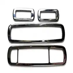 beler 4Pcs Chrome Interior Window Switch Trims Cover for Jeep Grand Cherokee Chrysler 300 2012 2013 2014 Dodge journey 2012-2014