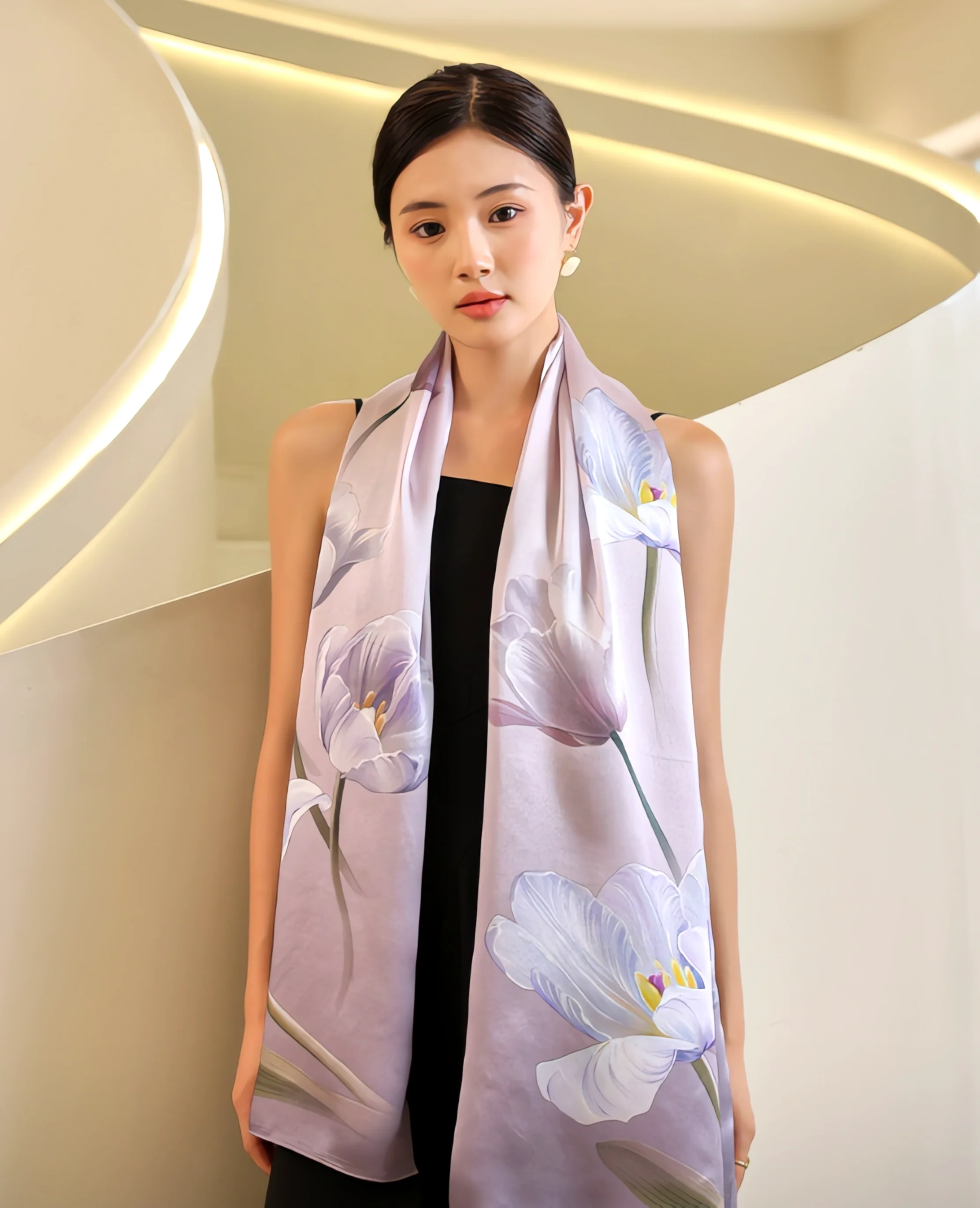 

Silk cheongsam silk scarf Female silkworm silk long scarf gift shawl