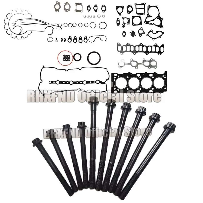 

1GD-FTV 2GD-FTV Head Bolt Kit Engine Overhaul Rebuilding Gasket kit set for Toyota Hilux FORTUNER INNOVA 2015- 2.4L 2.8L diesel