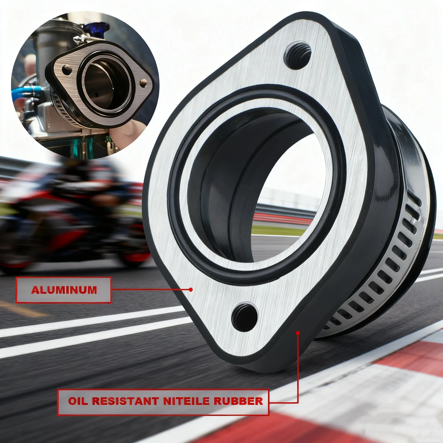 

VM24mm Motorcycle Carb Flange Adapter High Performance Adjustable Carburetor Engines Parts For ATV Pit Dirt Bike Accessories