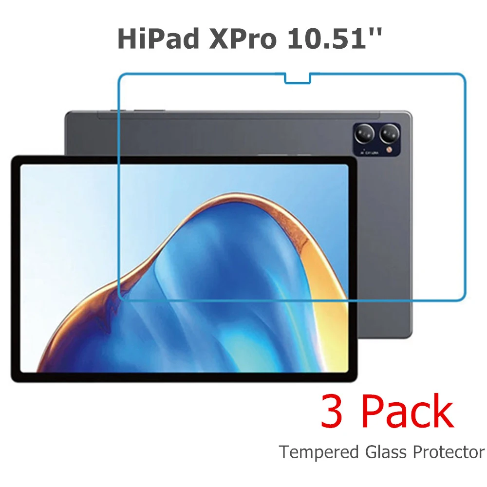 3Pack Glass Protector for Chuwi Hipad X Pro 10.51'' Screen Protectors Scratch Proof for Hipad X Pro Screen Protective Films