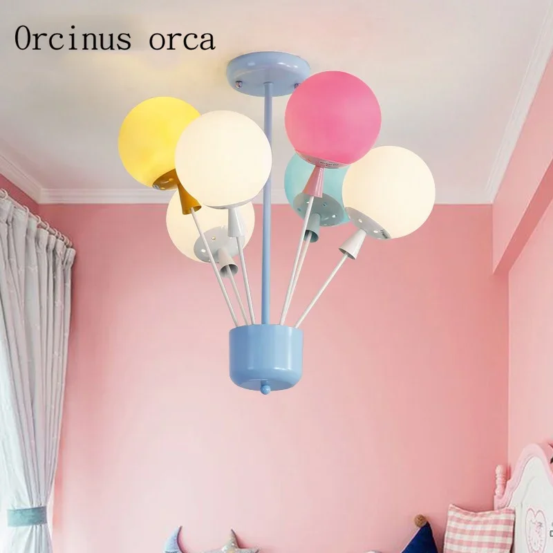 Romantico lampada a mongolfiera calda lampada da camera per bambini moderna semplice lampada da soffitto creativa per ragazza