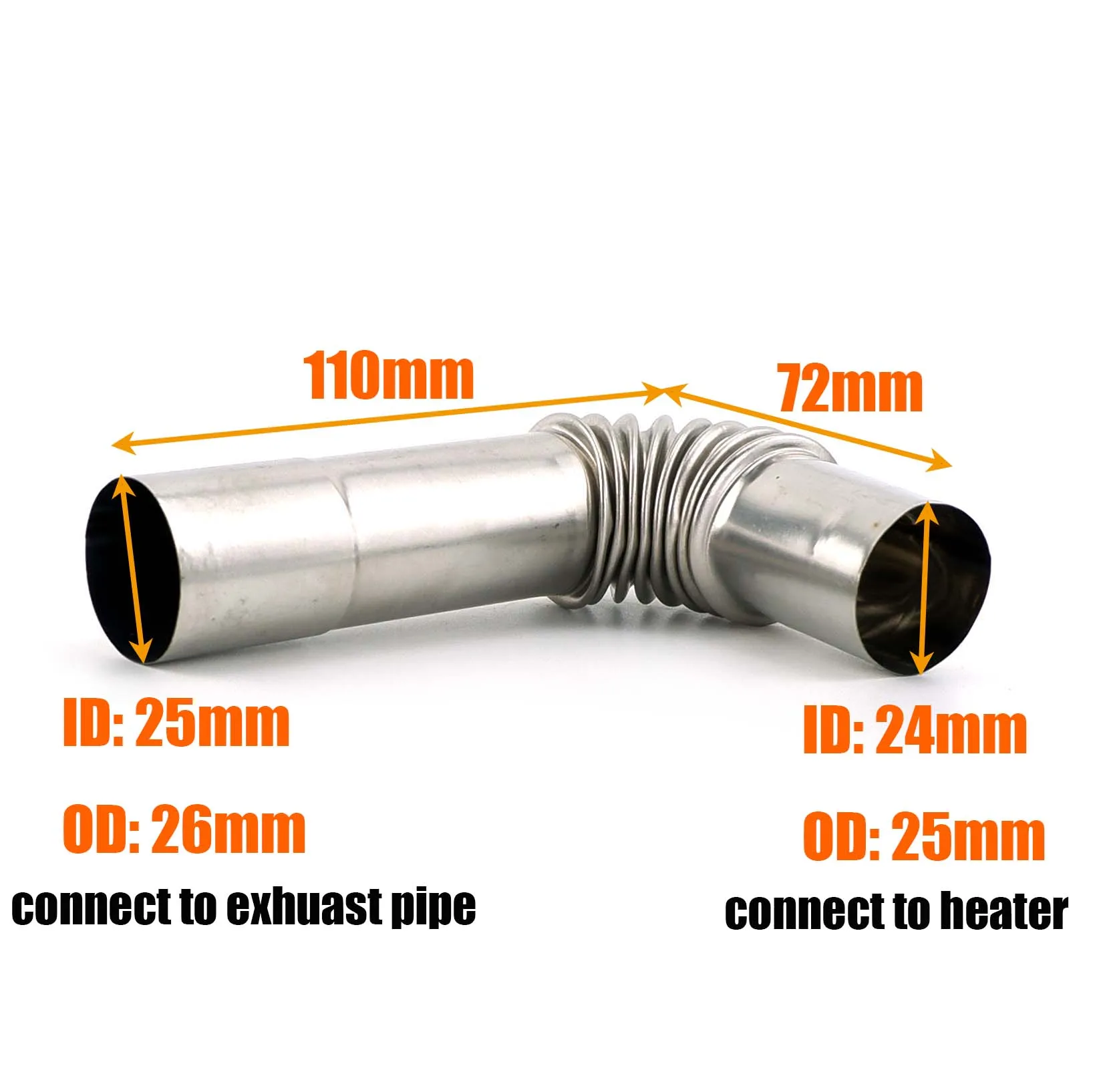 24mm 25mm 25mm&26mm Exhaust Pipe Tube Elbow Connector For Diesel Heater Car Camper Caravan Truck