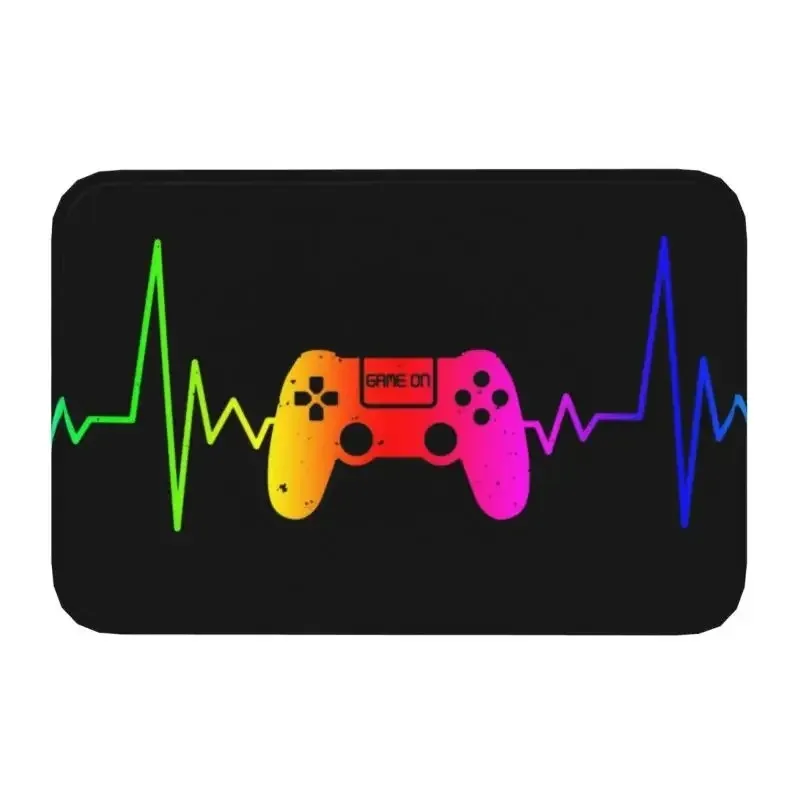 Personalized Retro Gamer Controller Doormat Mat Anti-Slip Video Game Gaming Gamepad Kitchen Bath Garden Rug Carpet