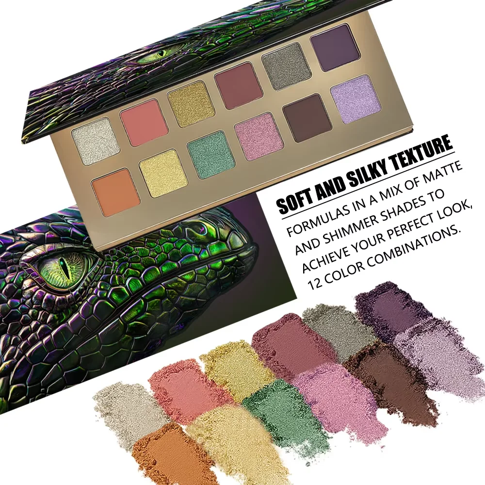 12 Color Capacity Matte Eyeshadow Disc Long Lasting Color Rendering Anti Sweat Waterproof Eyeshadow Palette
