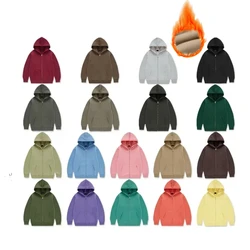 Boys Winter Outerwear 2024 Fleece Thick Warm Zipper Hoodies for Girls Cotton Casual Fashion Teen Kids Clothes 8 10 12 Years Tops