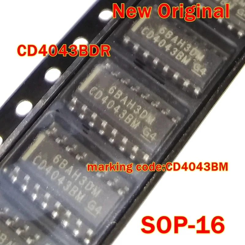 

1Pcs to 100Pcs Cd4043Bdr Sop-16 New Original Marking Code: Cd4043Bm Cmos Quad 3-State R/S Latches