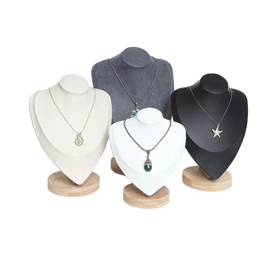 

Бамбуковый манекен-бюст для демонстрации ювелирных украшений, ожерелий и подвесок