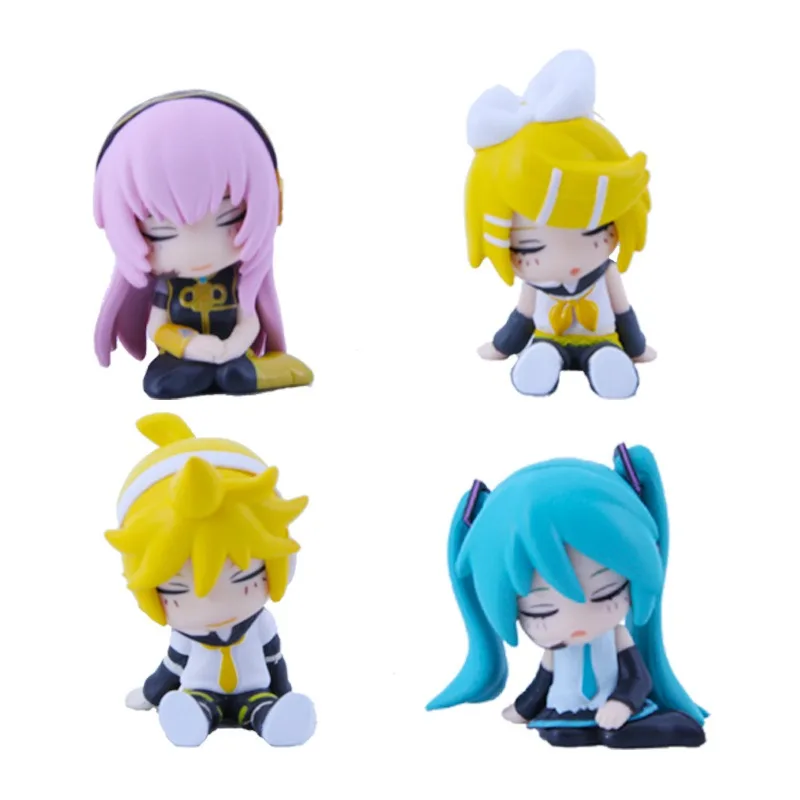 

Sleep Hatsune Miku Figure Anime 4 Styles Hatsune Miku Model Cute Desktop Ornaments Two Dimensions Cartoon Girl Doll Child Toy