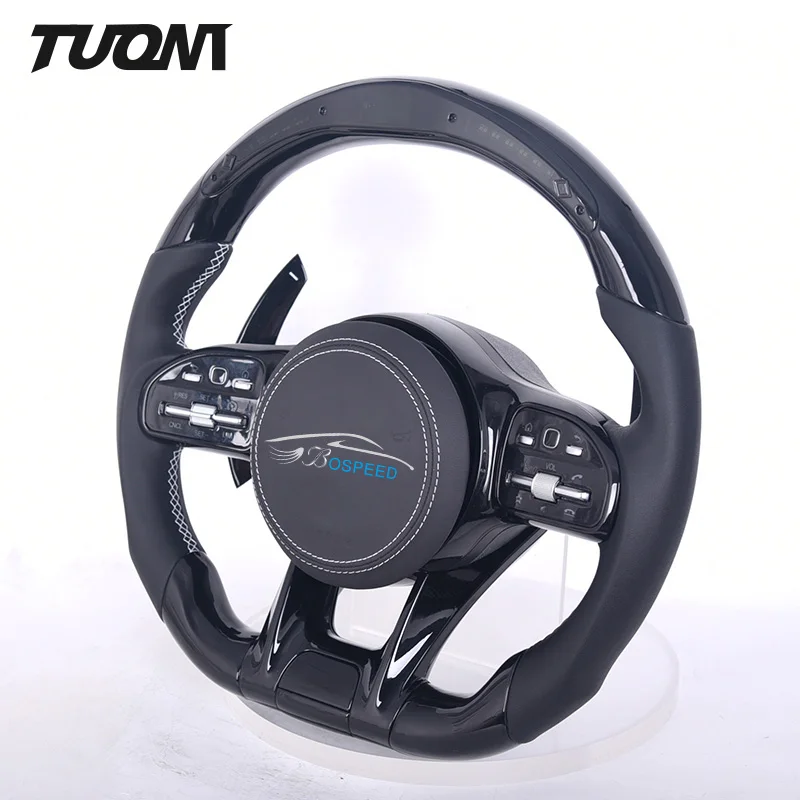 

For Mercedes Benz W204 S204 W212 V212 A45 C43 C63 E63 GT S63 GLE63 GLC63 G63 CLS63 Carbon Fiber LED Steering Wheel