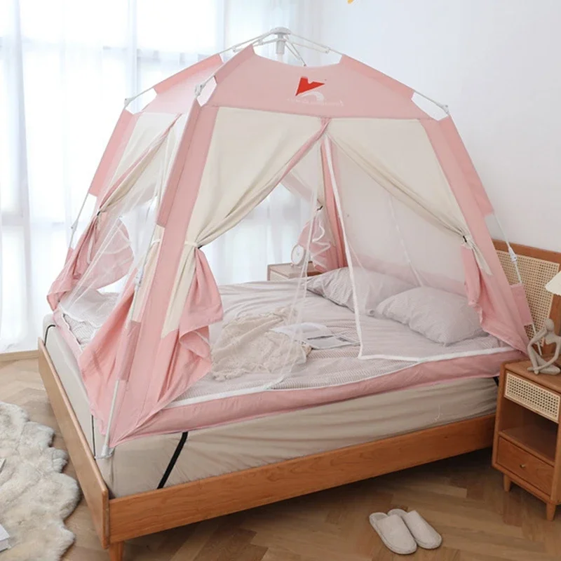 

Fully Automatic T/C Fabric Children's Bed Tent In Winter Home Adults Sleep Indoors Keep Warm Thicken Heat Preservation Anti-Cold