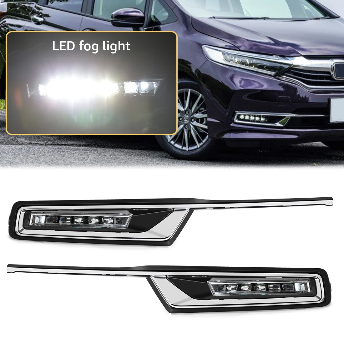 

Car Fog Lamp Assembly For Honda Fit Shuttle 2019-ON Daytime Running Lights DRL Headlight with Harness Switch Cover Accessories