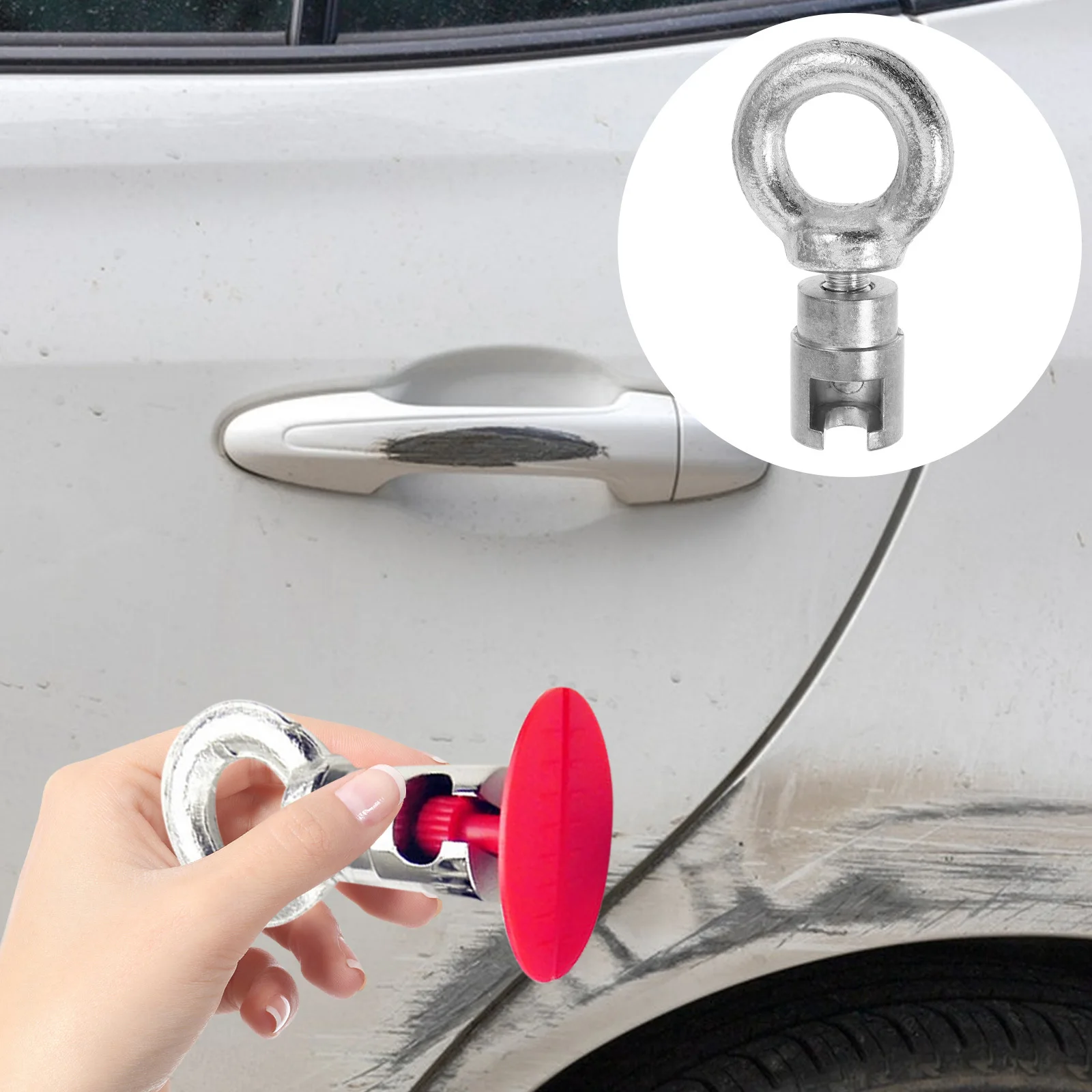 

Dent Repair Puller Head Adapter Solid Paintless Tool for Slide Hammer Pulling Tab Auto Repair Accessory Puller Head