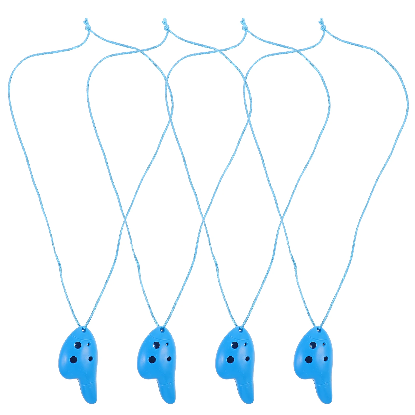 

4 Pcs Ocarina 6 Hole Beginner Kids Blue Plastic Musical Toys Portable Gift Educational Fun Music Instrument Instrument