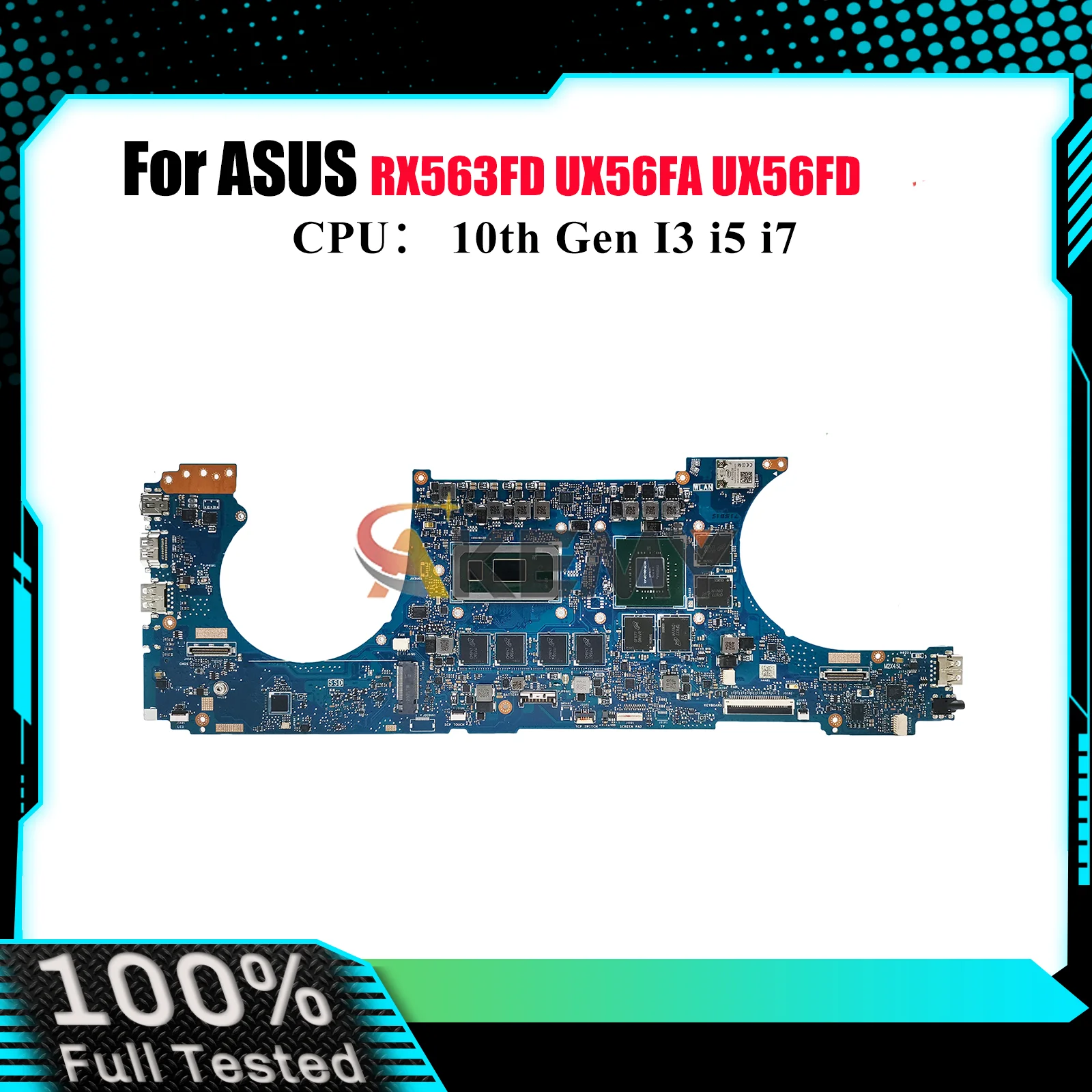 

UX563FD Материнская плата для ноутбука ASUS ZenBook BX563FD RX563FD UX56FD Q536FD UX563 UX56FA Материнская плата для ноутбука 10-го поколения I3 i5 i7