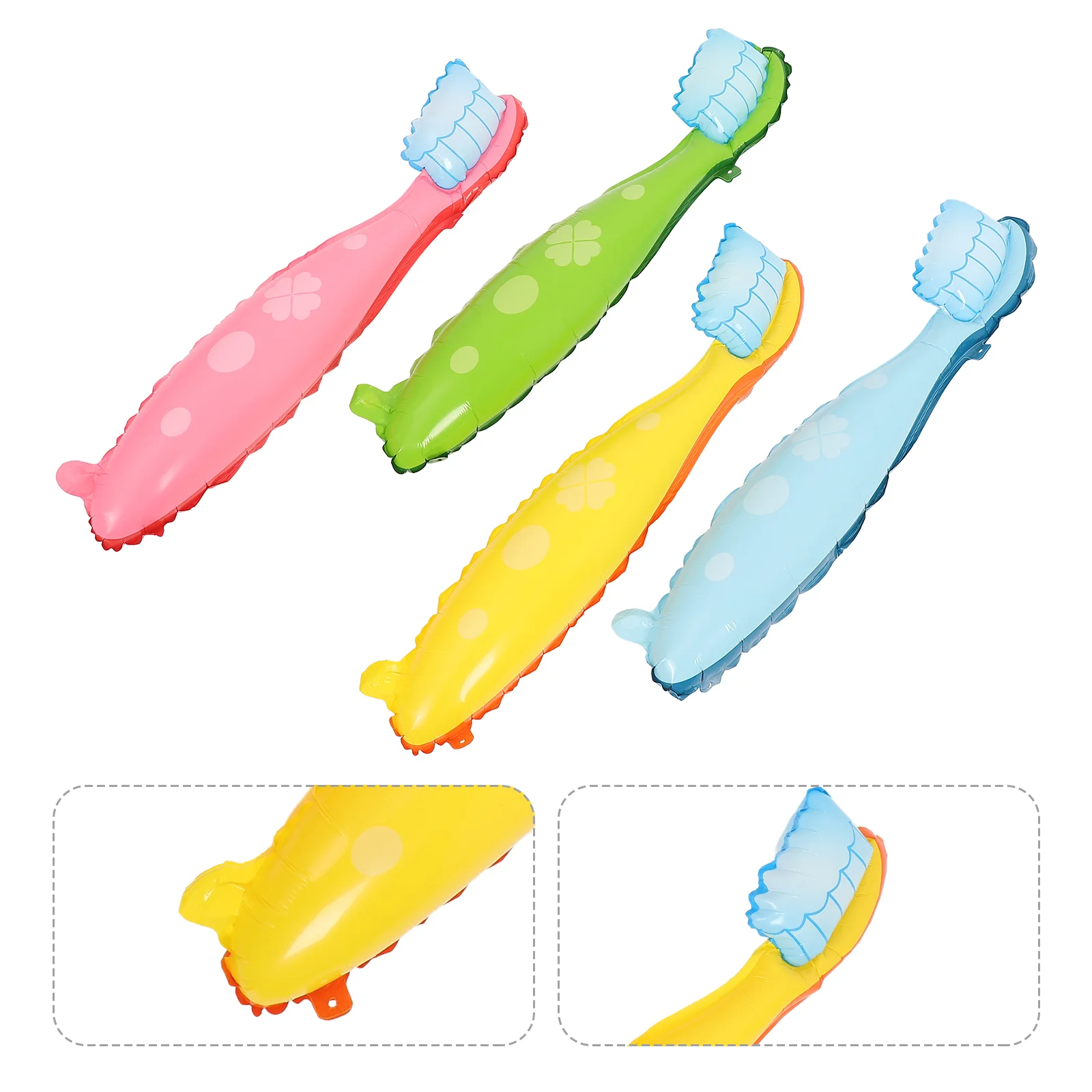 4 Pcs Toothbrush Balloon Decoration Party Balloons Props Oversized Big Pe Large