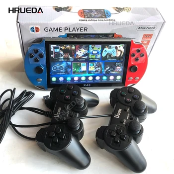 X40 Handheld Game Console 7.1 inch Built-in 16G Double Rocker Portable FC Retro PSP Dual Video Game Console 10000 Games