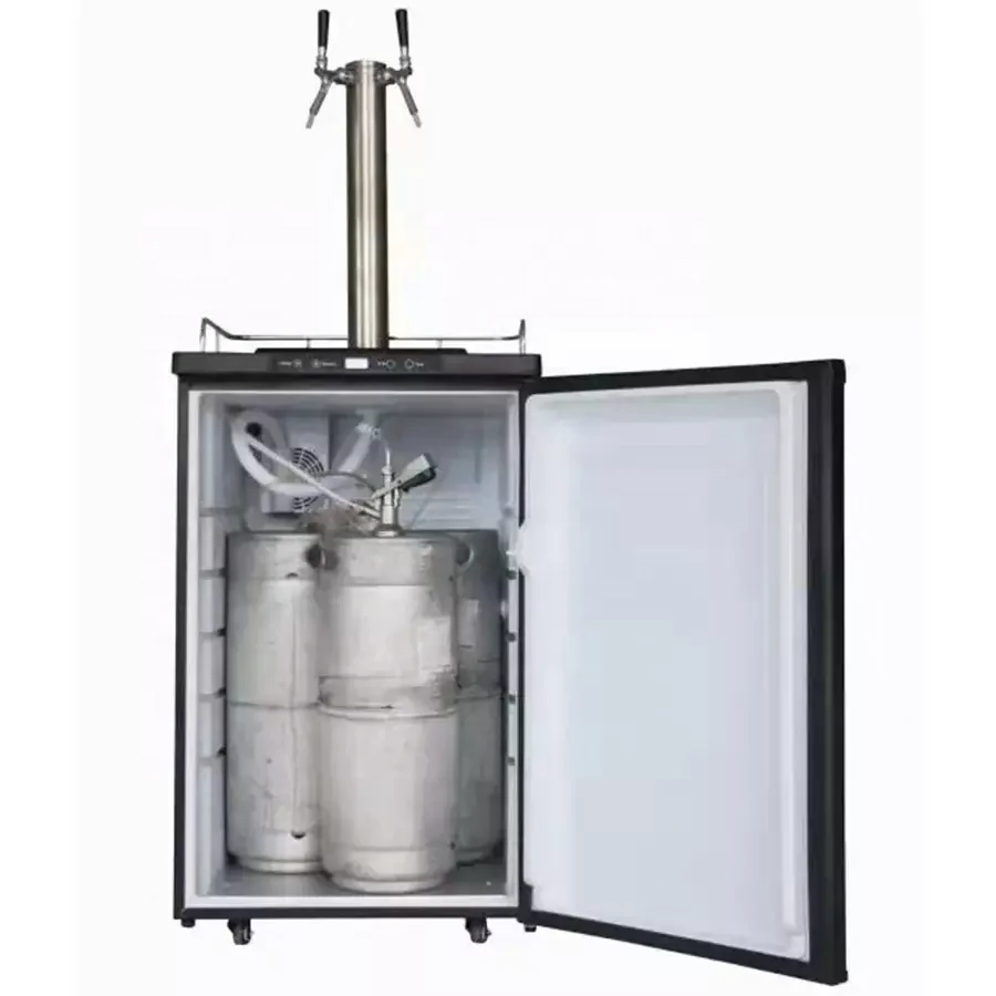 Digital Display Double Taps China Beer Dispenser Kegerator Beer Cooler Keg