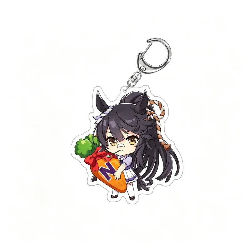 6cm Anime Bag Acrylic KeyRing Anime Uma Musume Pretty Derby As A Gift For Fans Exquisite Product Cell Phone Pendant Keychain