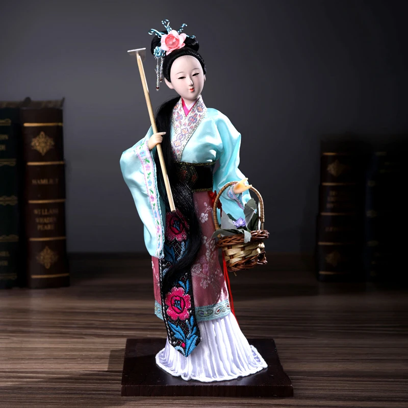 Chinese Ancient-style Dolls of the Qing Dynasty Twelve Golden Hair Handicrafts Dream Red Mansions Best Gift