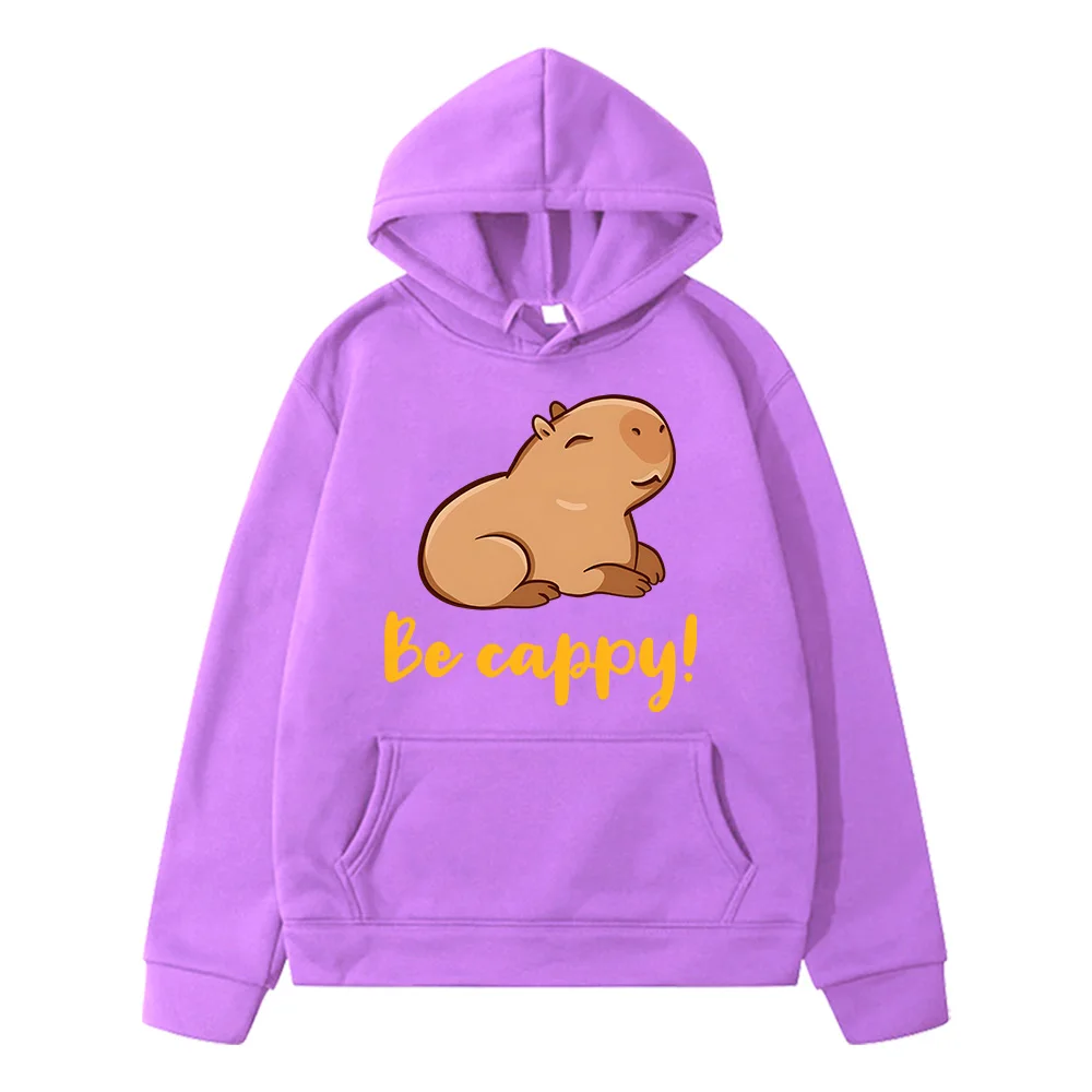 Capybara Be Cappy Hoodies Kids 2-13 Years Clothes Japanese Anime Pullovers Baby Girl Long Sleeve Antumn Boys Streetwear Kawaii